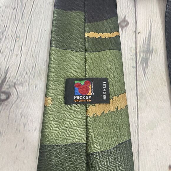Vintage Mickey Mouse Unlimited Necktie Green Blue Novelty Cartoon Collectible - Picture 5 of 11